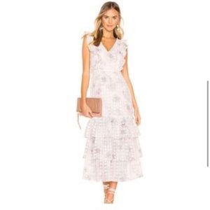 TULAROSA Floral detailed midi dress